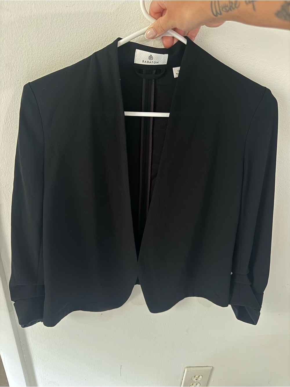 Aritzia Babaton Black Open-Front Women's Blazer Jacket